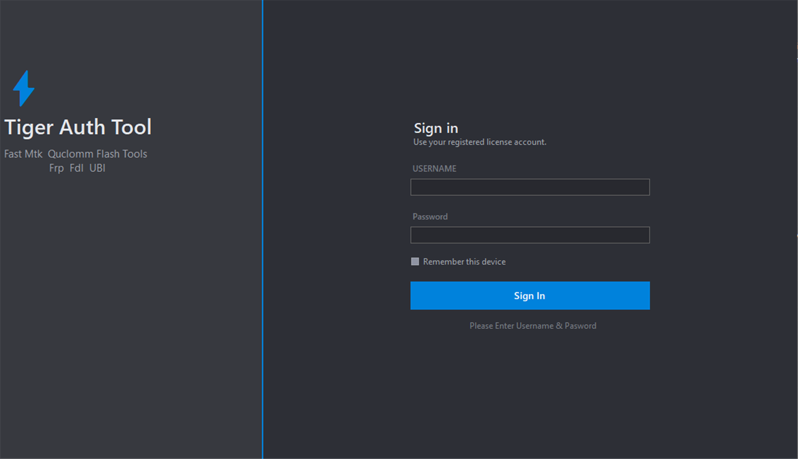 Tiger AuthTool